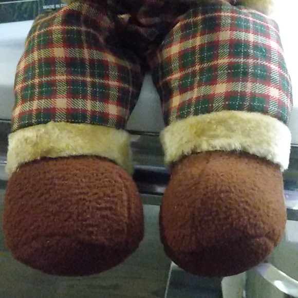 Classic Holiday Shelf Sitter Plush Snowman with Santa Hat & Sack 17" Tall Frosty - Picture 6 of 6